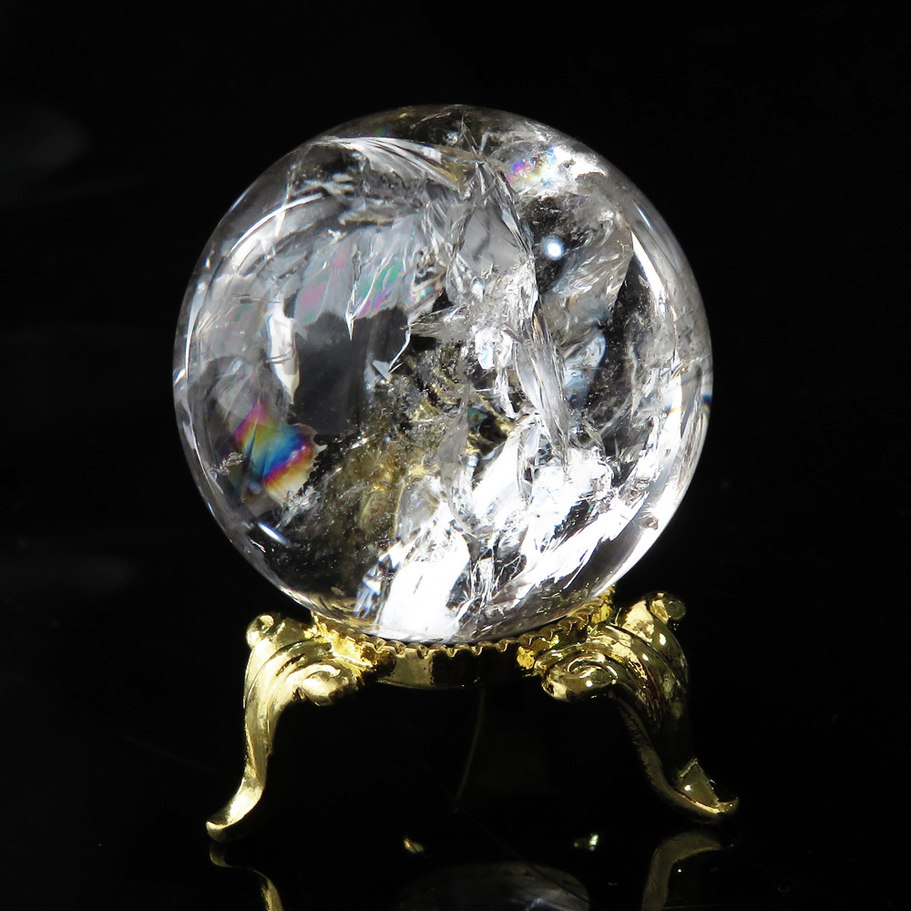 アイリスクォーツ 虹入り 水晶 丸玉  天然石 パワーストーン