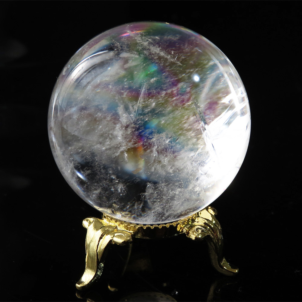 アイリスクォーツ 虹入り 水晶 丸玉  天然石 パワーストーン