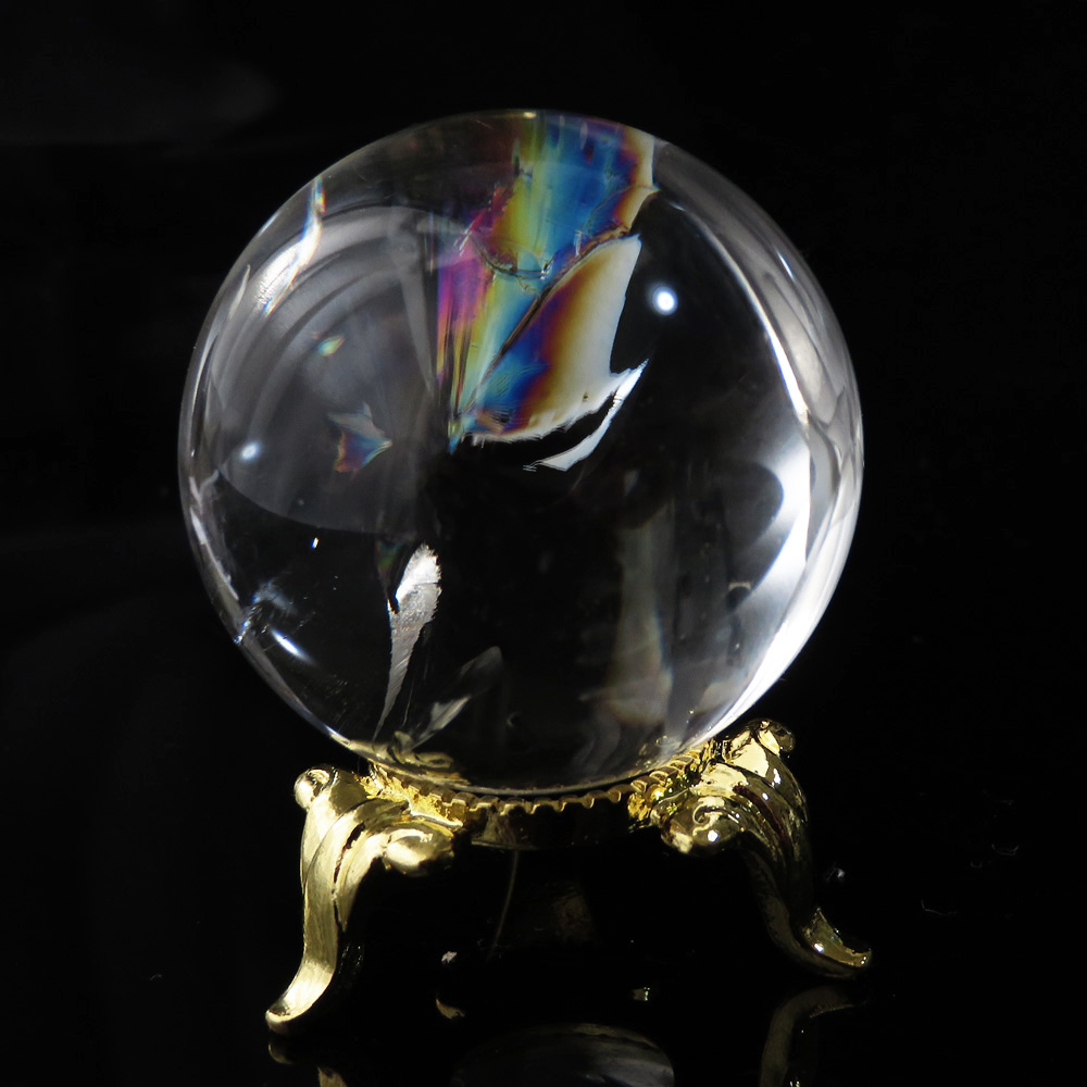アイリスクォーツ 虹入り 水晶 丸玉  天然石 パワーストーン
