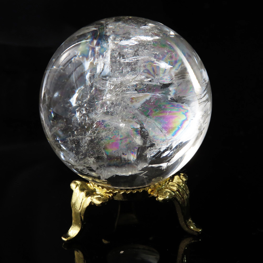 アイリスクォーツ 虹入り 水晶 丸玉  天然石 パワーストーン