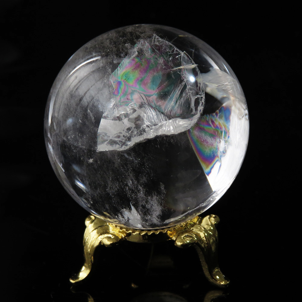 アイリスクォーツ 虹入り 水晶 丸玉  天然石 パワーストーン