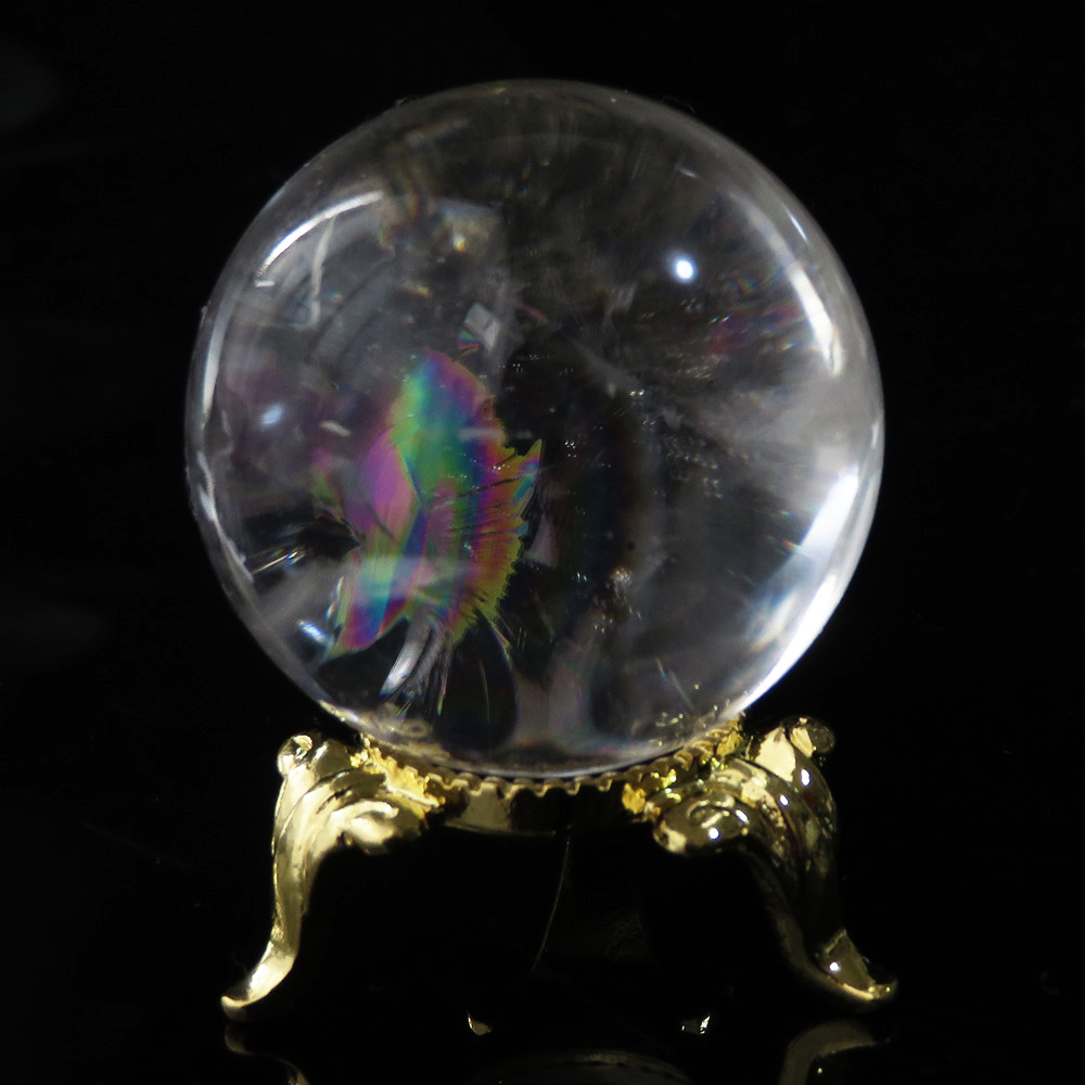 アイリスクォーツ 虹入り 水晶 丸玉  天然石 パワーストーン