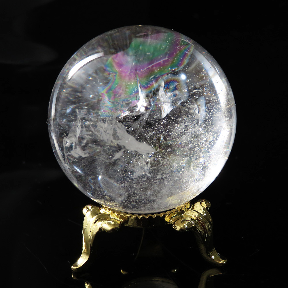 アイリスクォーツ 虹入り 水晶 丸玉  天然石 パワーストーン
