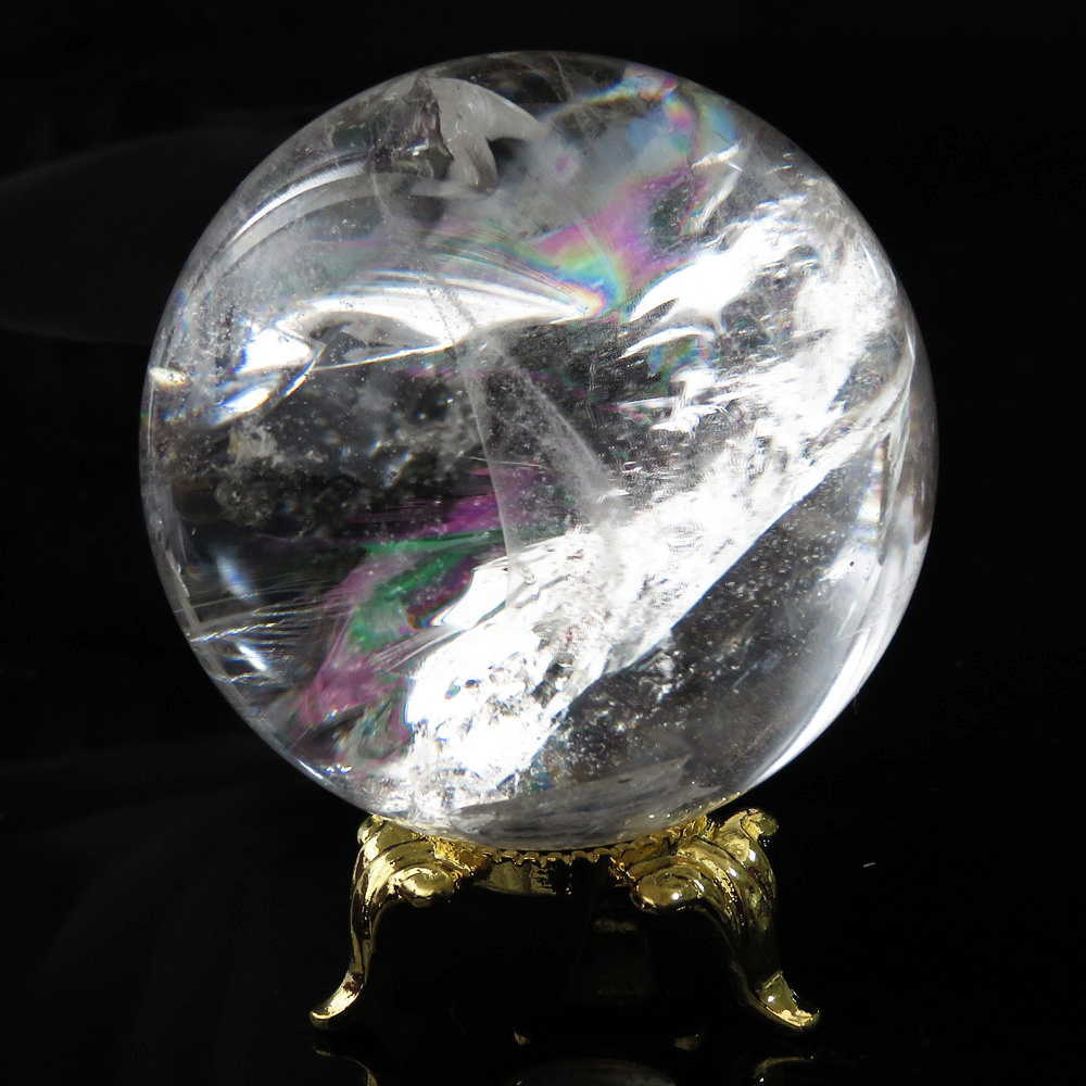 アイリスクォーツ 虹入り 水晶 丸玉  天然石 パワーストーン