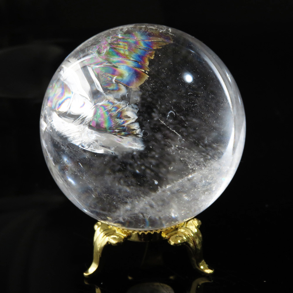 アイリスクォーツ 虹入り 水晶 丸玉  天然石 パワーストーン