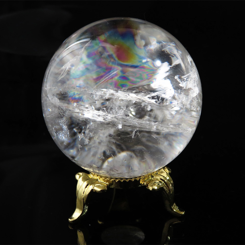 アイリスクォーツ 虹入り 水晶 丸玉  天然石 パワーストーン