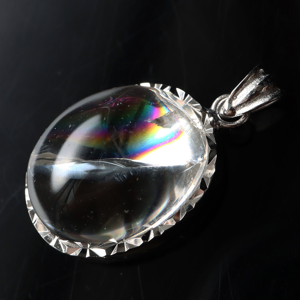 アイリスクォーツ Srank 虹入り 水晶 丸玉 台座付き 天然石 パワーストーン