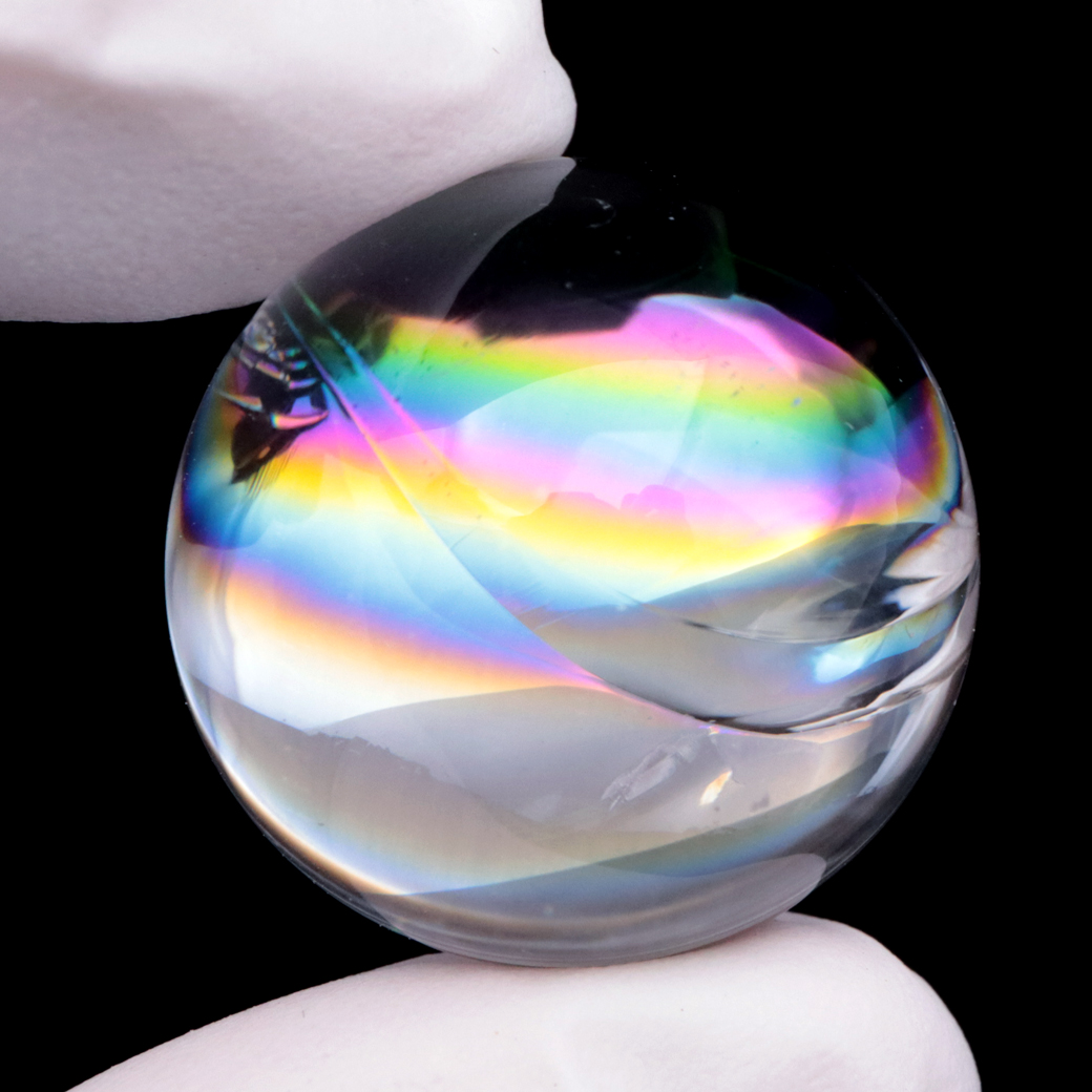 水晶 虹入り ルース タンブル アイリスクォーツ ハンドメイド パーツ 天然石 Silver925 パワーストーン 4月 誕生石