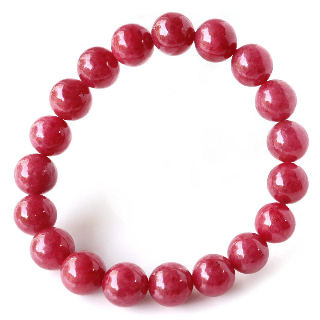 ロードナイト ブレスレット 10.5mm AAA ブラジル産 天然石 パワーストーン 薔薇輝石 1点物 Rhodonite