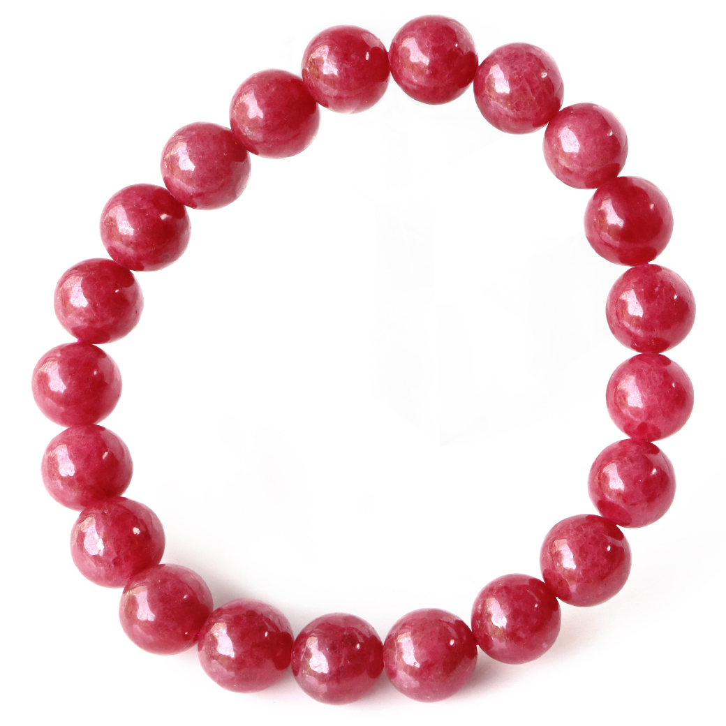 ロードナイト ブレスレット 9mm AAA ブラジル産 天然石 パワーストーン 薔薇輝石 1点物 Rhodonite