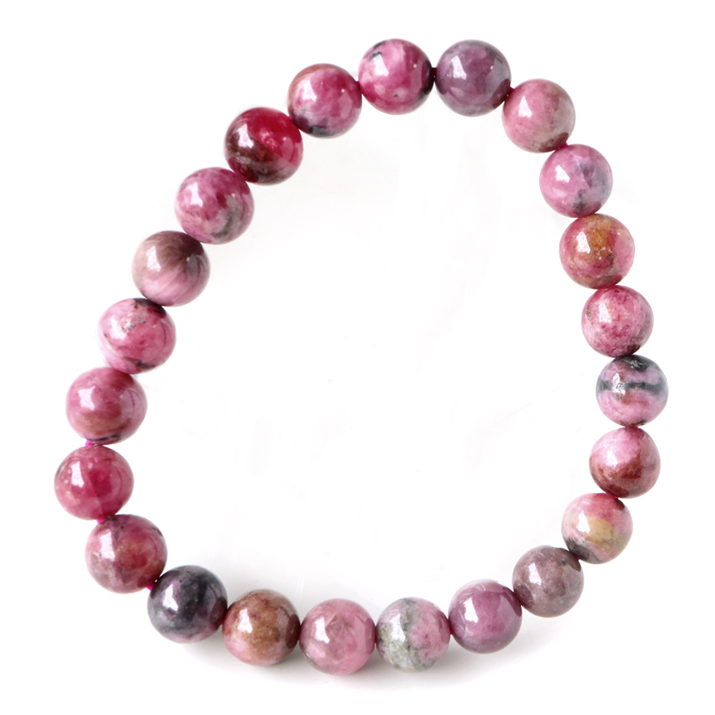 ロードナイト ブレスレット 8mm A＋ランク つやつや ブラジル産 天然石 パワーストーン 贈り物 ギフト父の日 プレゼント