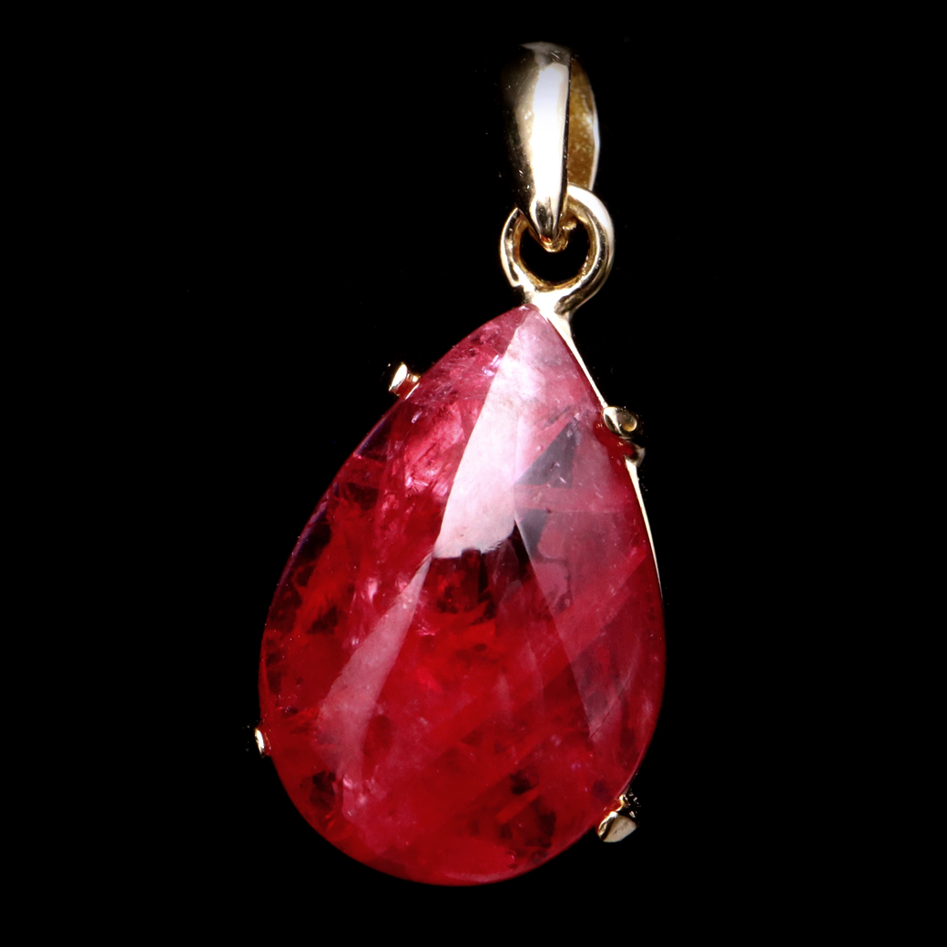 インペリアル ロードナイト ペンダント ドロップ しずく レディース ブラジル産 天然石 ネックレス 1点物