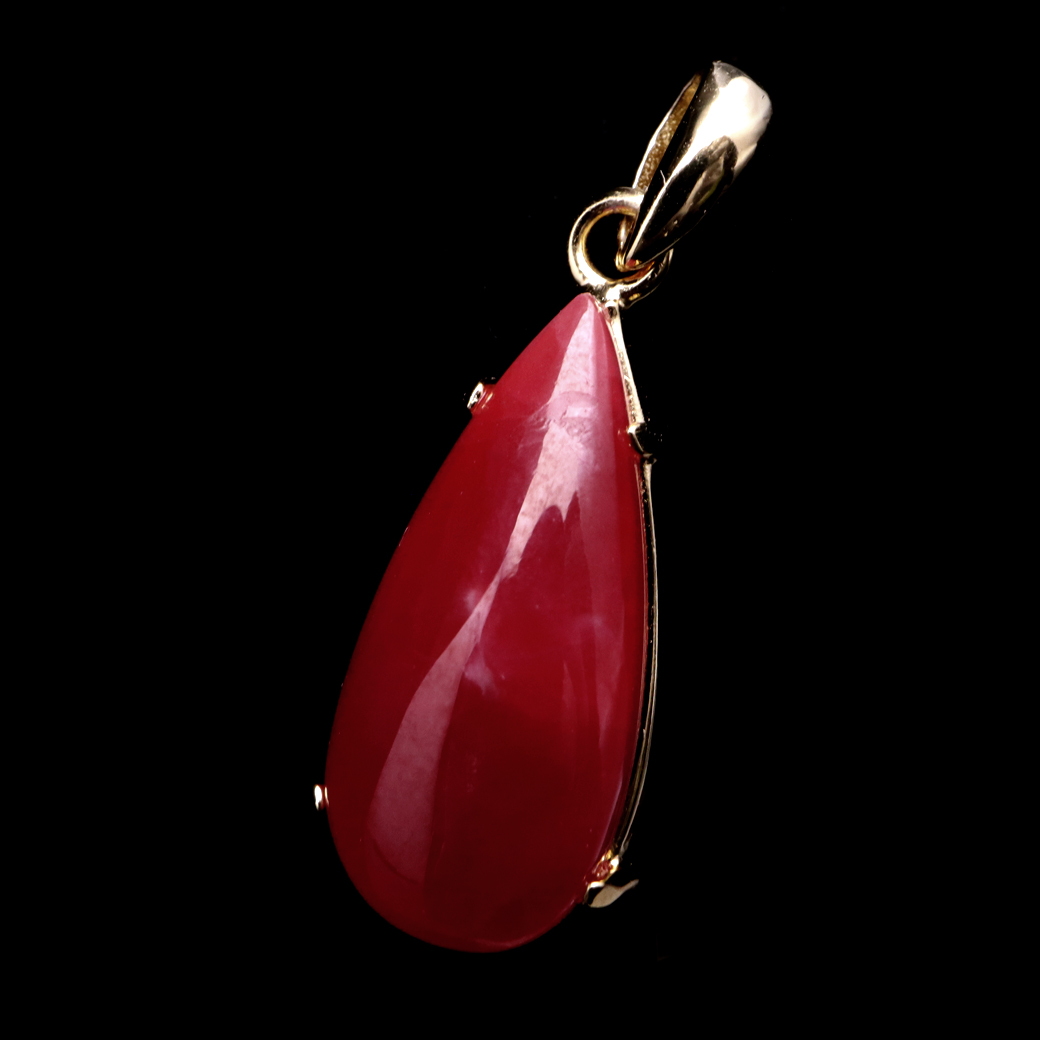 インペリアル ロードナイト ペンダント ドロップ しずく レディース ブラジル産 天然石 ネックレス 1点物