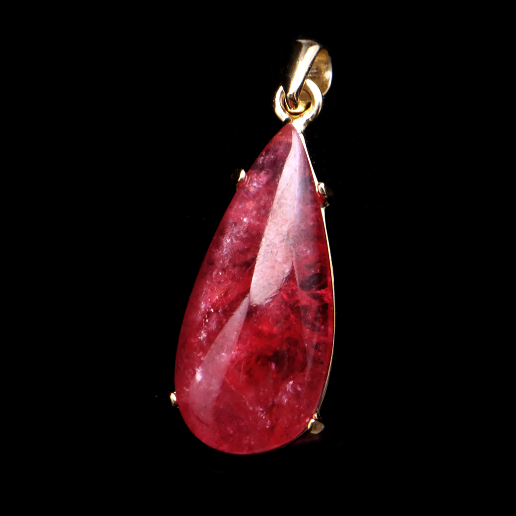 インペリアル ロードナイト ペンダント ドロップ しずく レディース ブラジル産 天然石 ネックレス 1点物