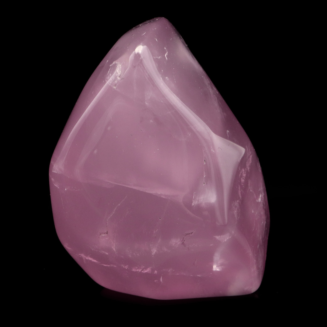 ディープローズクォーツ 原石 全面磨き ポリッシュ 研磨仕上げ マダガスカル産 紅水晶 天然石 置き物 置物 インテリア 鉱物 オブジェ