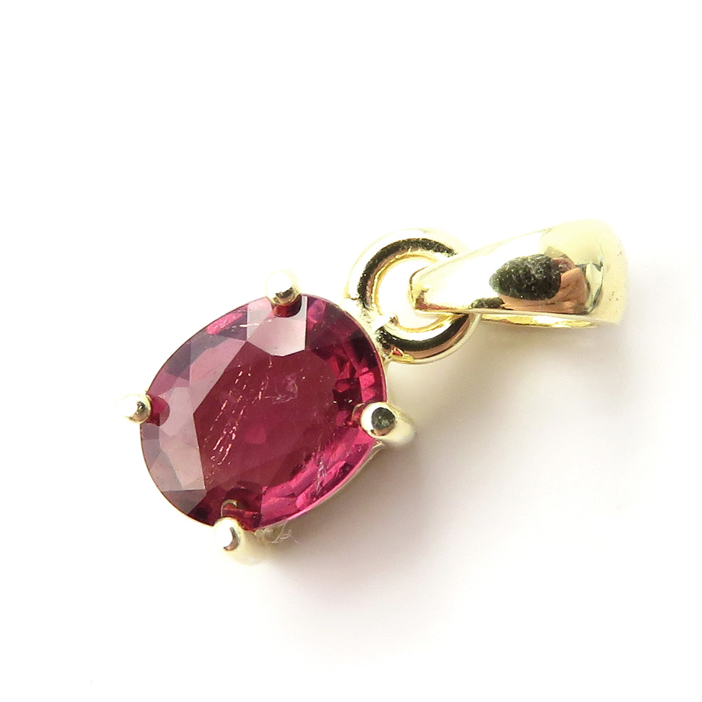 ルベライト レッドトルマリン ペンダント 宝石質 Silver925 チェーン付き