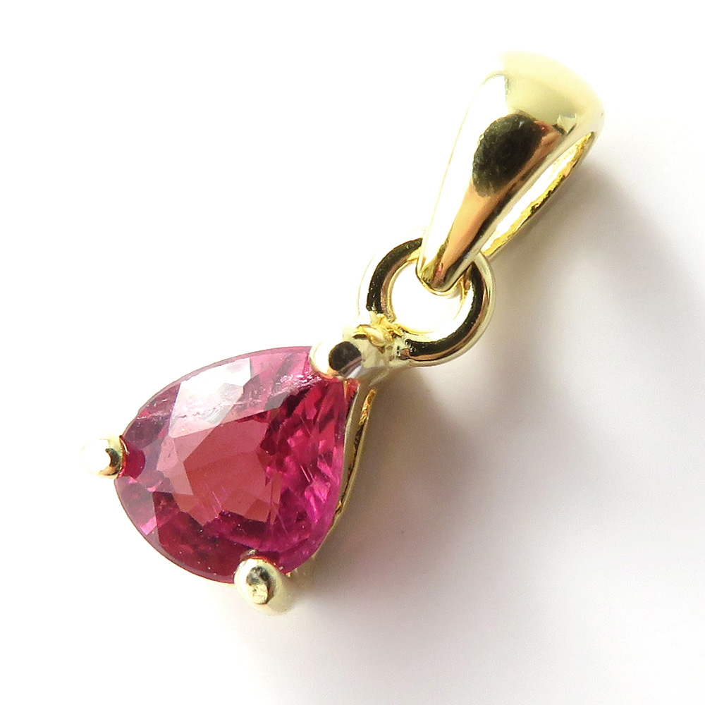 ルベライト レッドトルマリン ペンダント 宝石質 Silver925 チェーン付き