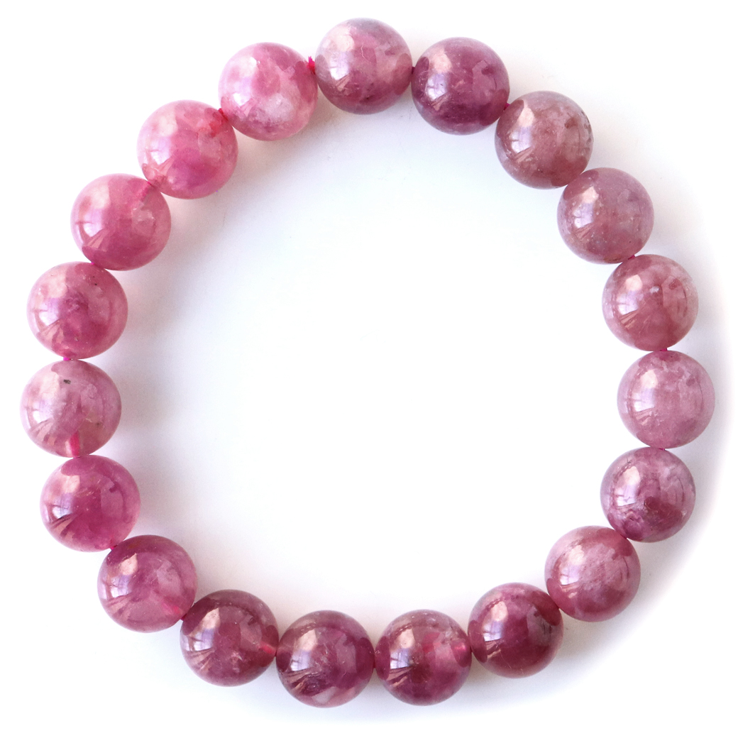 ルベライト ブレスレット ピンクトルマリン 10mm 1点物 10月 誕生石