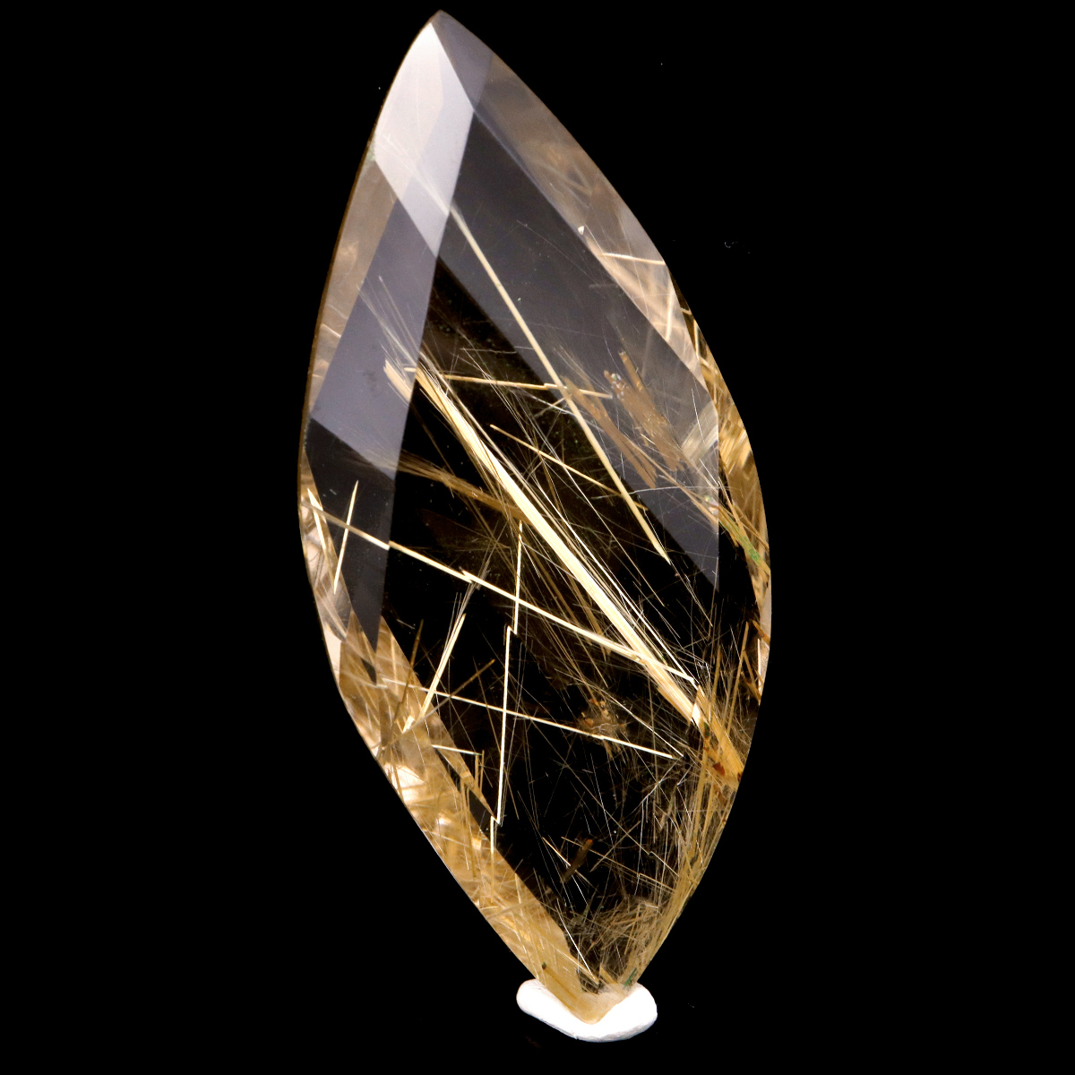 ゴールド ルチルクォーツ ルース 裸石 AAAAAA 金針 水晶 タイチンルチル 風水 金運 宝石質 天然石 パワーストーン 1点もの