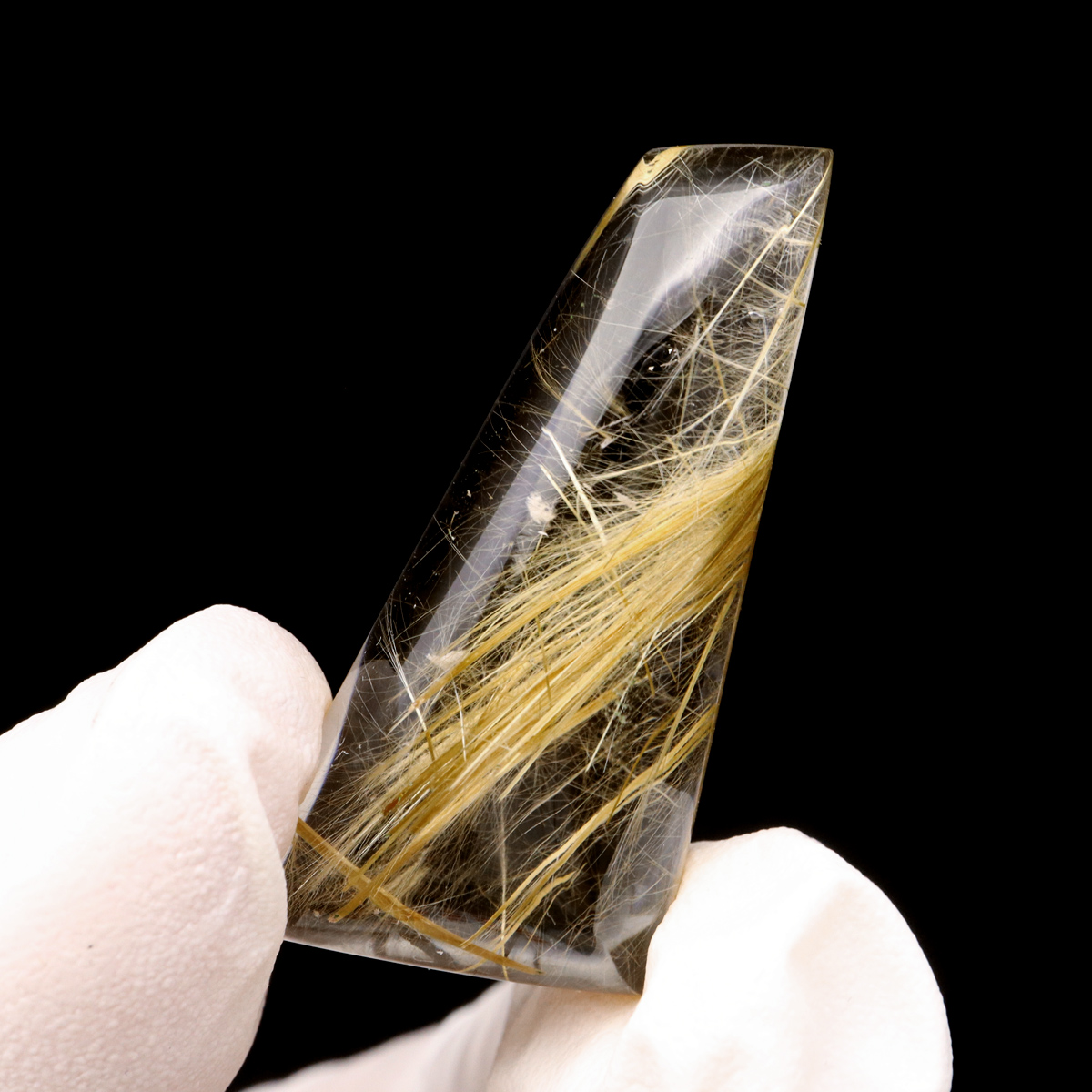 ゴールド ルチルクォーツ ルース 裸石 AAAAAA 金針 水晶 タイチンルチル 風水 金運 宝石質 天然石 パワーストーン 1点もの