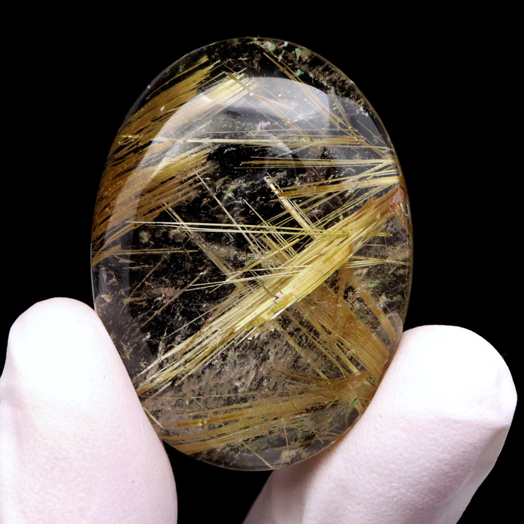 ゴールド ルチルクォーツ ルース 裸石 AAAAAA 金針 水晶 タイチンルチル 風水 金運 宝石質 天然石 パワーストーン 1点もの