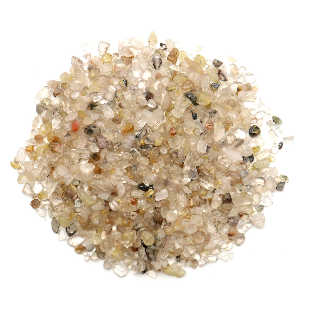 ゴールドルチル 針水晶 高品質 さざれ石 本物 100g サイズ極小 天然石 パワーストーン 浄化 ルチルクォーツ ネイルパーツ 材料