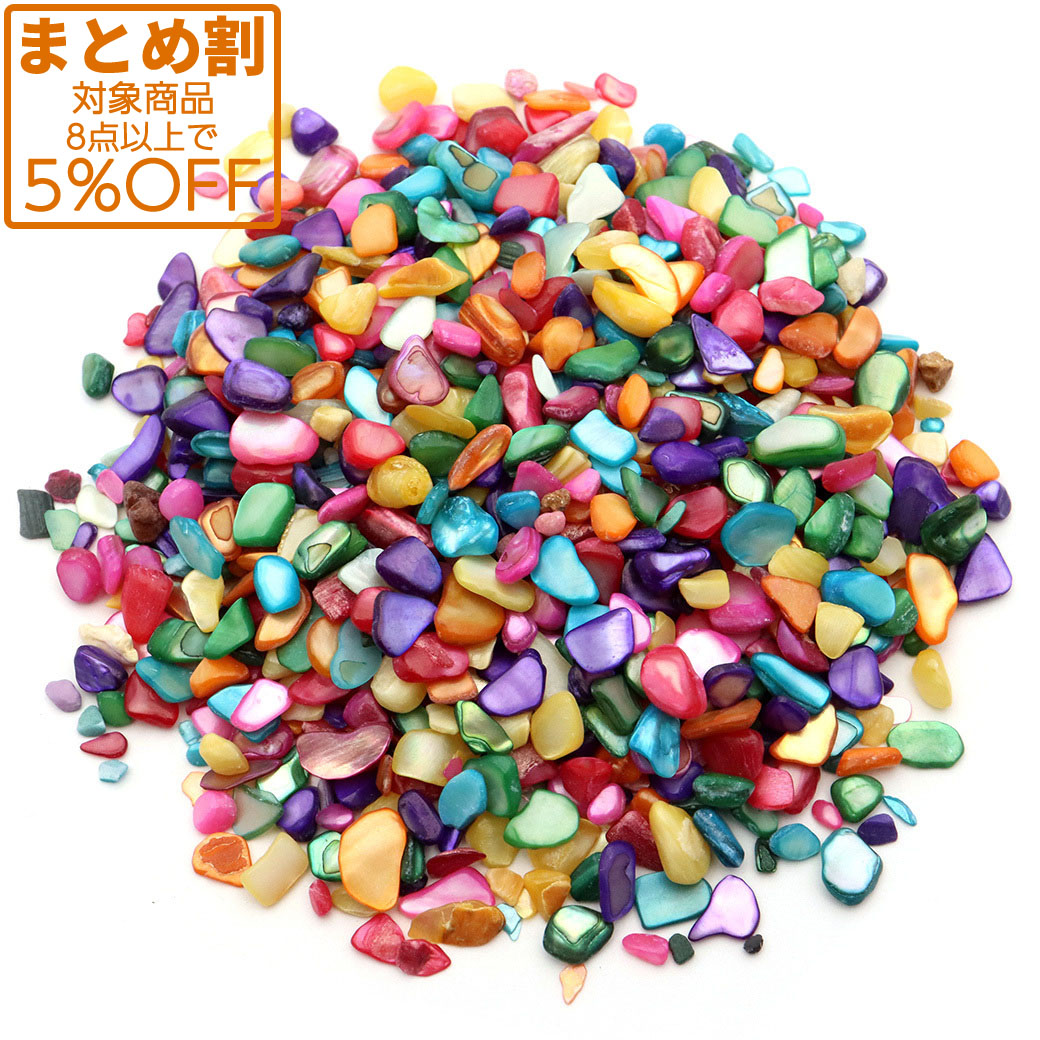 キャンディカラー シェル 貝 さざれ 100g 小粒 染色 マルチカラー shell パワーストーン 浄化グッズ ネイルパーツ 材料