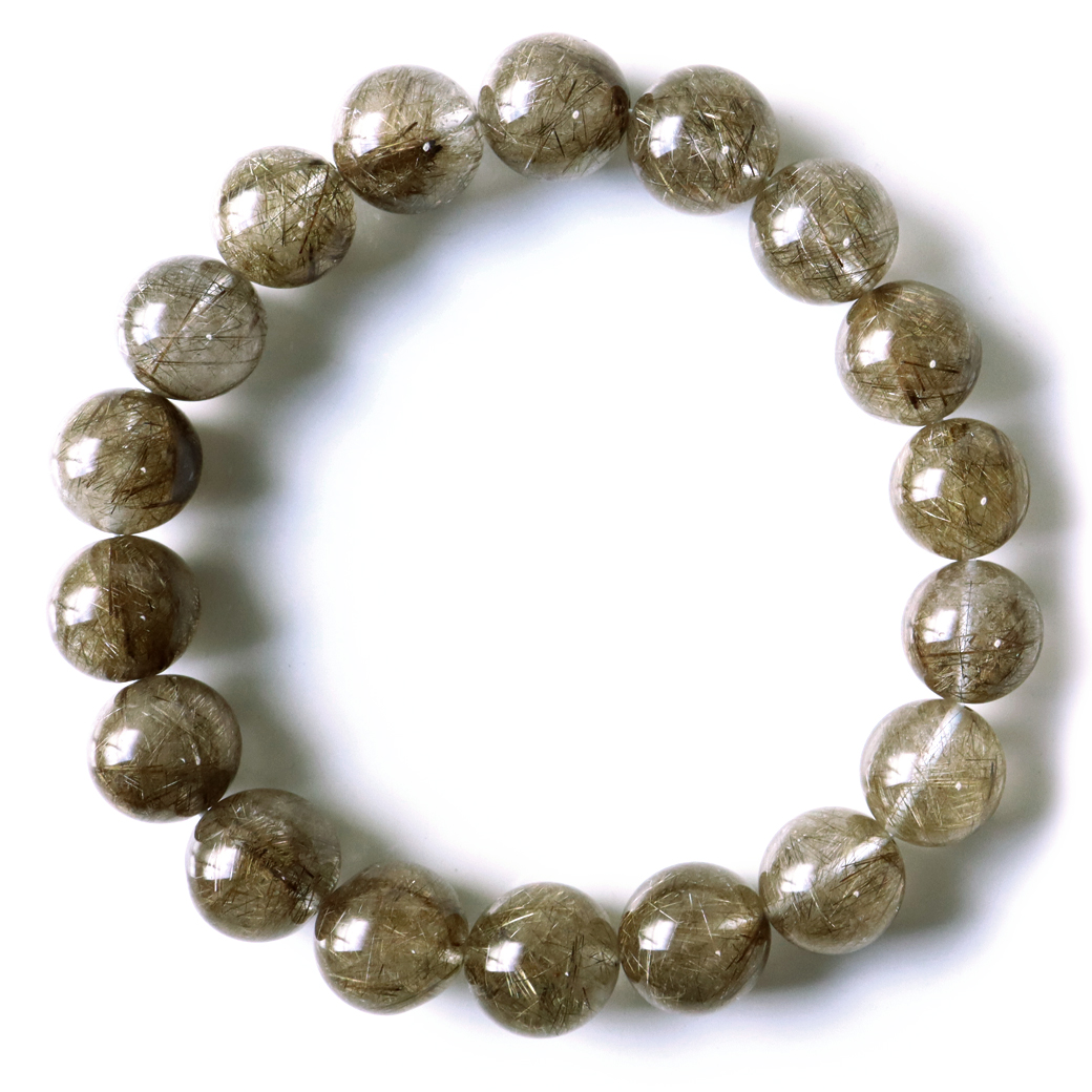 極上品質 高透明 針がびっしり密集 シルバールチルブレスレット12.5mm