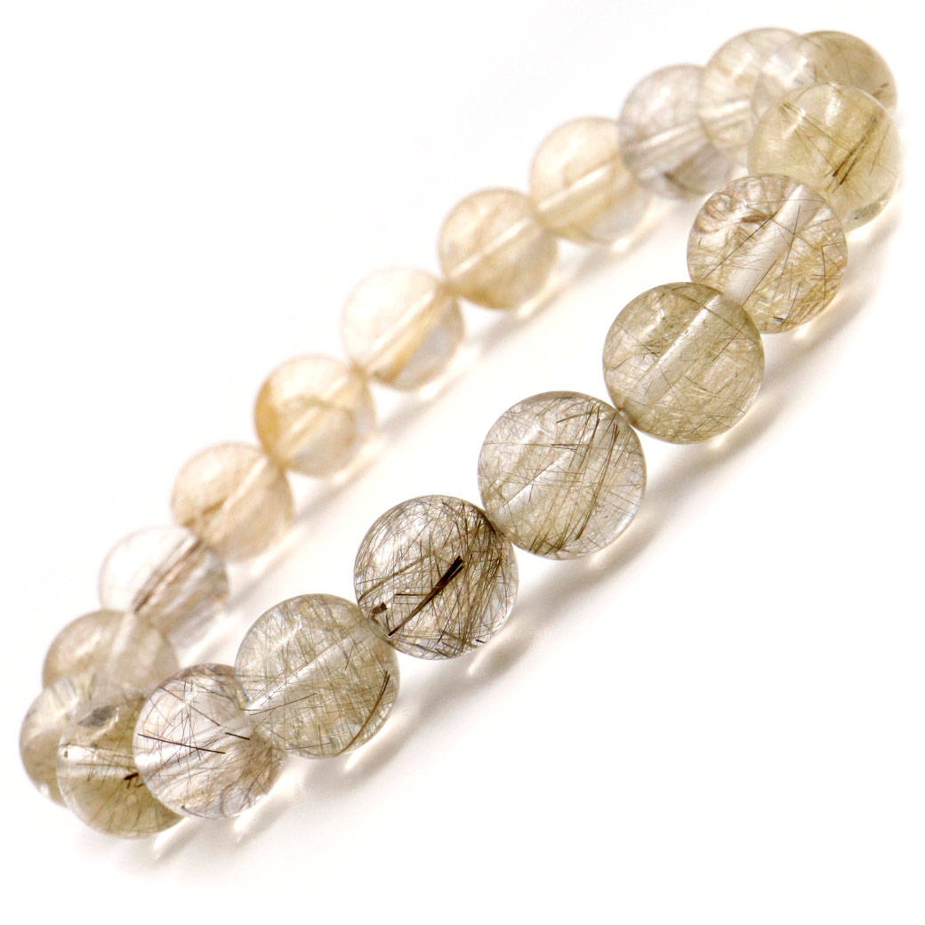 シルバー ルチルクォーツ ブレスレット 針がびっしり密集 天然石 パワーストーン