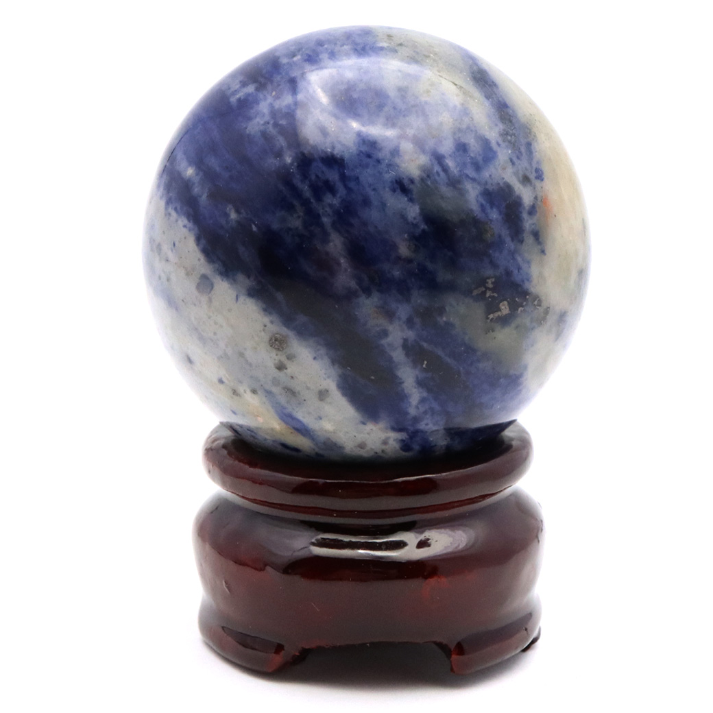 ソーダライト 丸玉 1点物 天然石 置き物 パワーストーン インペリアル級 ブラジル産 方ソーダ石