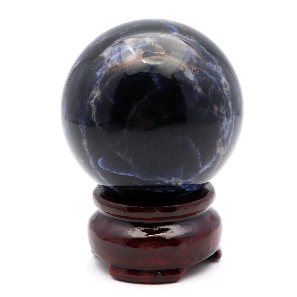 ソーダライト 丸玉 1点物 天然石 置き物 パワーストーン インペリアル級 ブラジル産 方ソーダ石