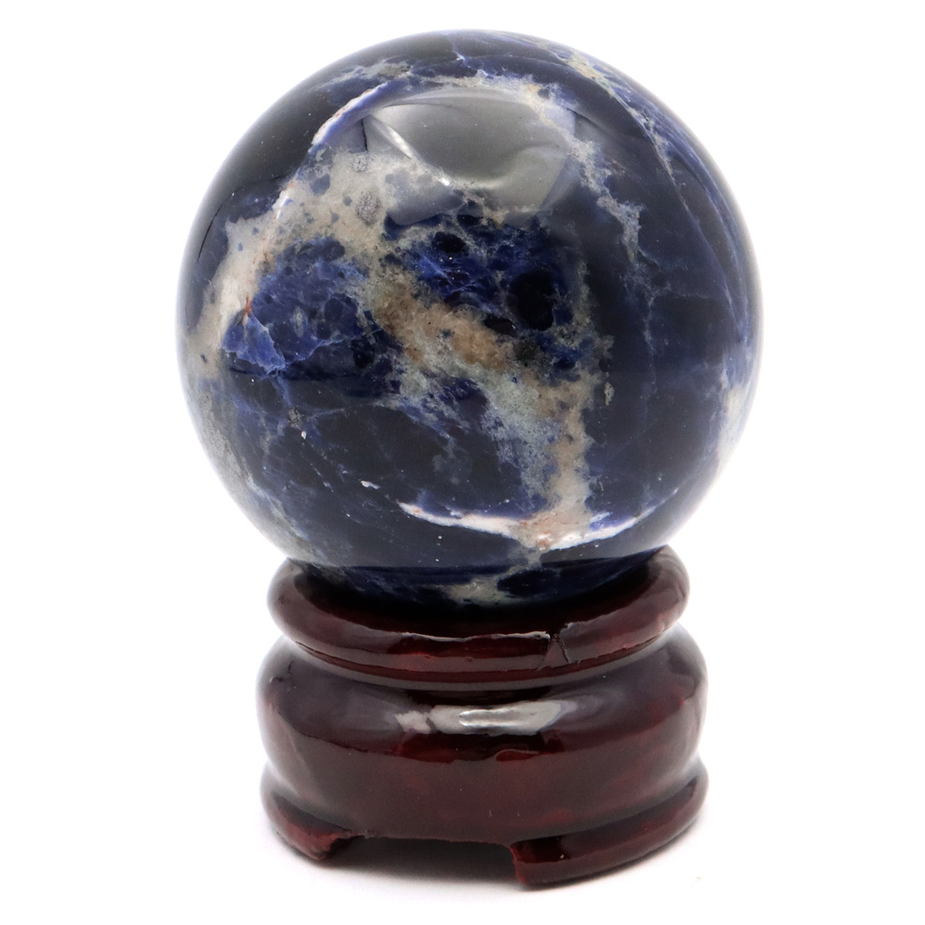 ソーダライト 丸玉 1点物 天然石 置き物 パワーストーン インペリアル級 ブラジル産 方ソーダ石