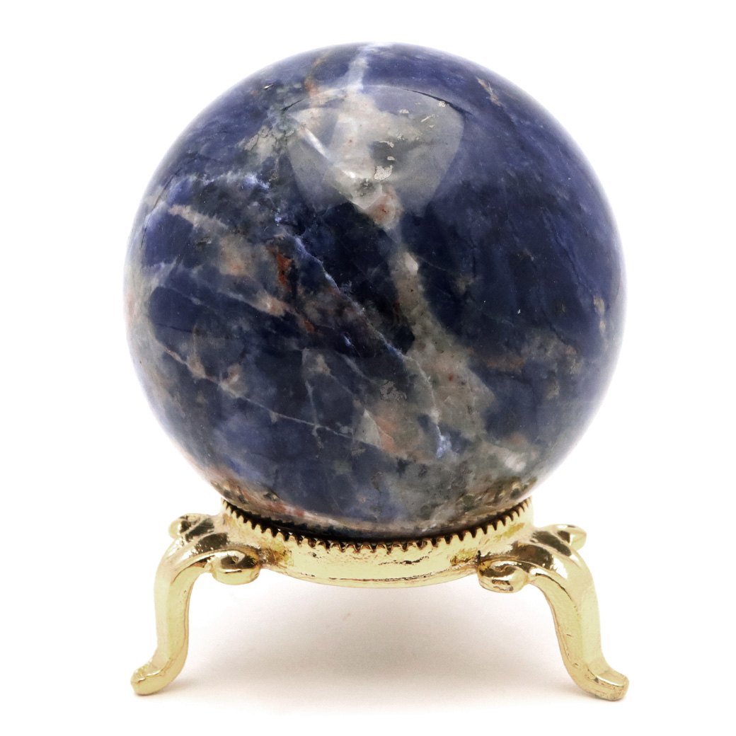 ソーダライト 丸玉 1点物 天然石 置き物 パワーストーン インペリアル級 ブラジル産 方ソーダ石