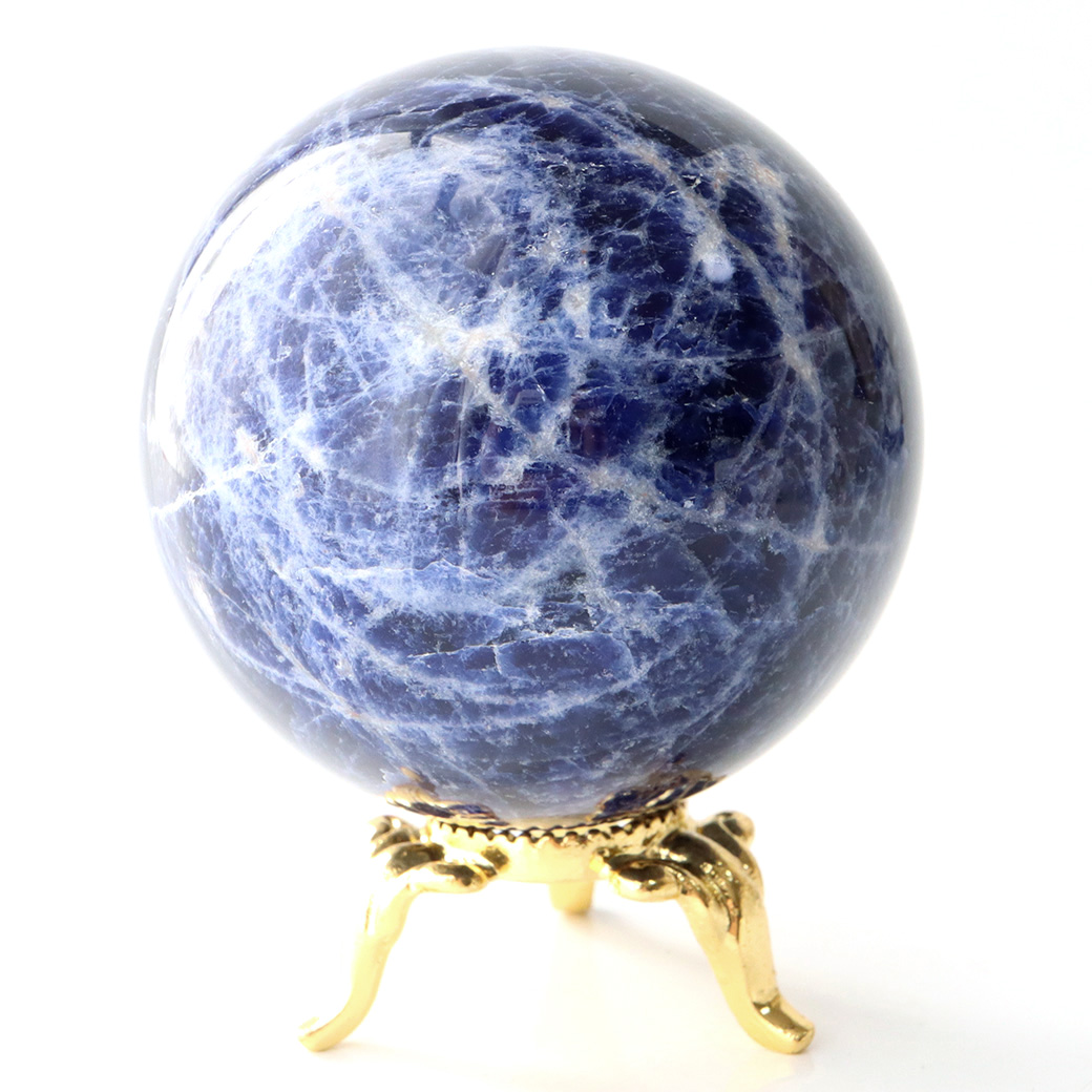 ソーダライト 丸玉 1点物 天然石 置き物