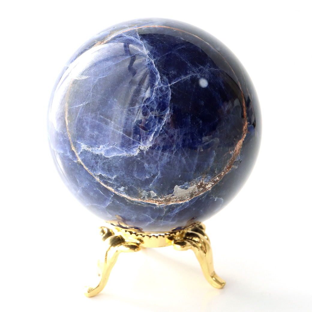 ソーダライト 丸玉 1点物 天然石 置き物