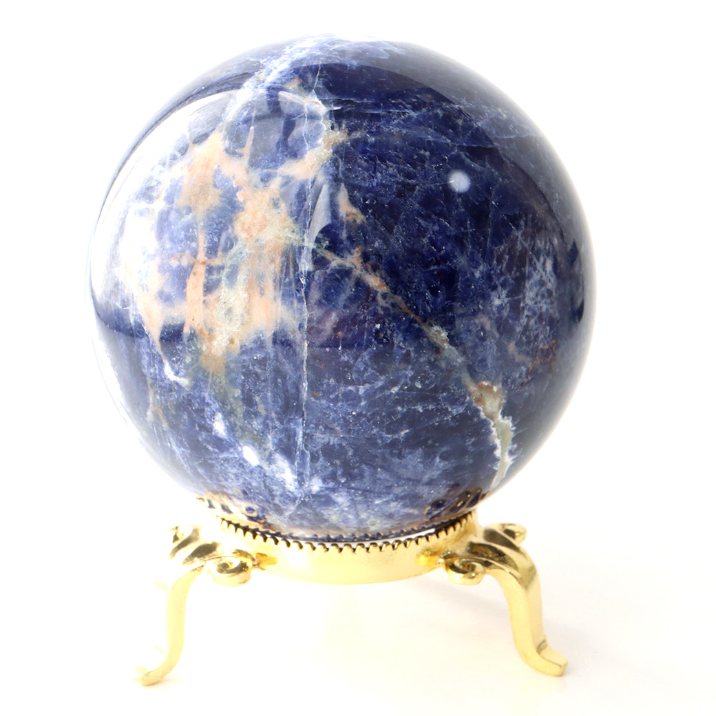 ソーダライト 丸玉 1点物 天然石 置き物