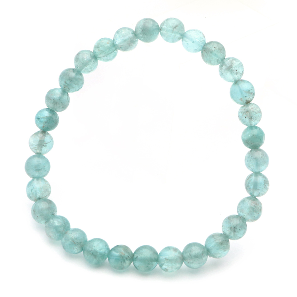 ブルーグリーン アパタイト ブレスレット6mm AA ブラジル産 天然石 贈り物 プレゼント ギフト 贈り物