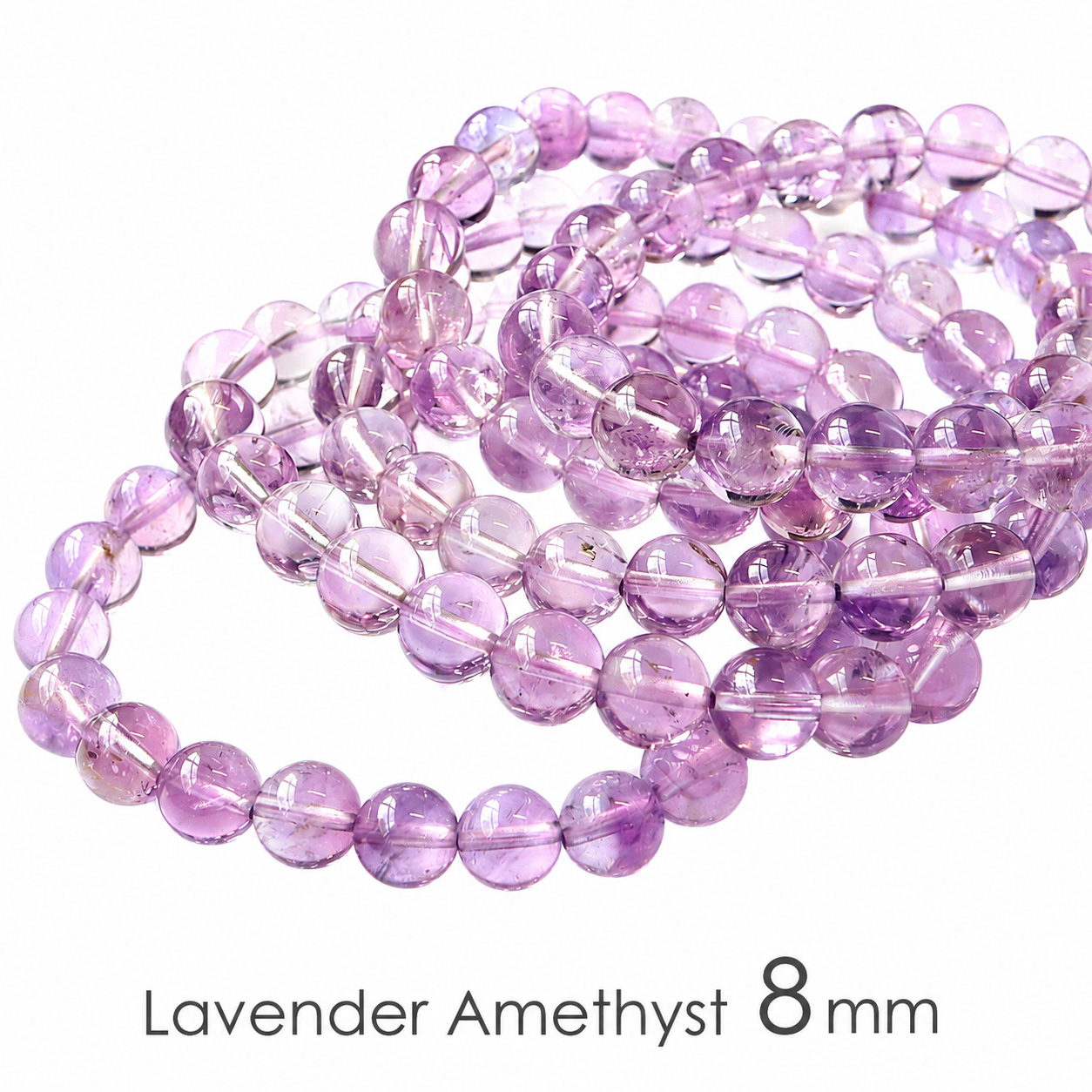 ラベンダー アメジスト ブレスレット 8mm ボリビア産 紫水晶 天然石 パワーストーン 数珠 腕輪 プレゼント