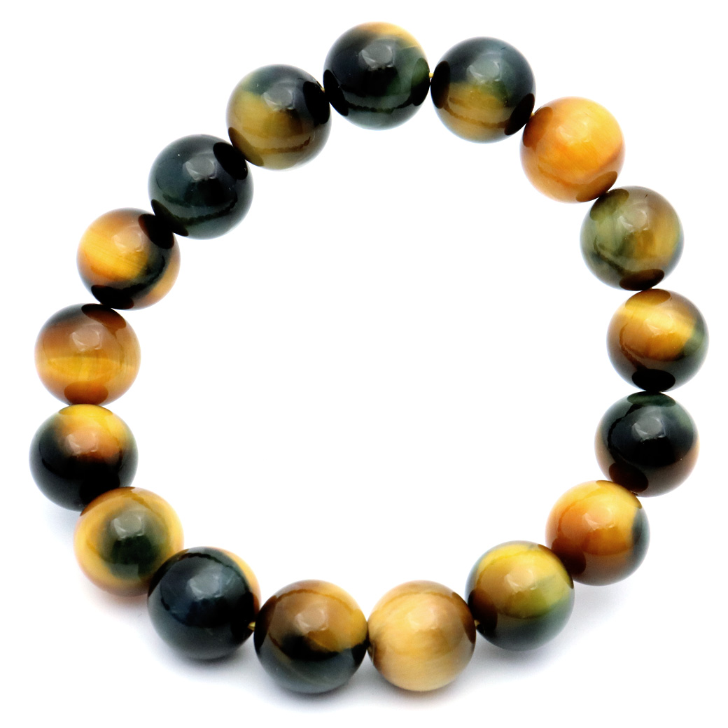 ゴールデンブルー タイガーアイ ブレスレット 12mm パワーストーン ツートンカラー 母の日 ホワイトデー プレゼント お返し