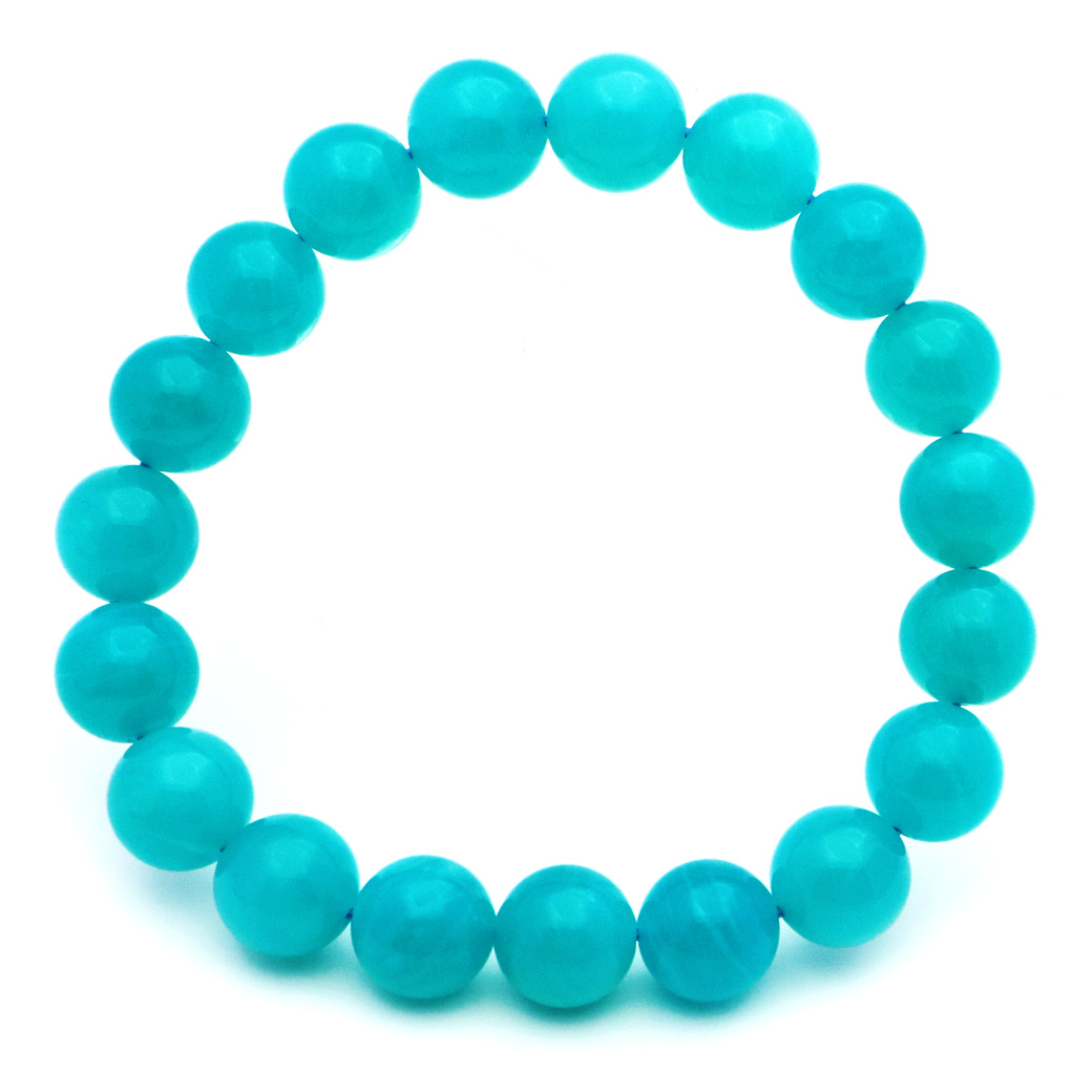 アマゾナイト ブレスレット 10mm ブラジル産 天然石 1点もの 天河石 てんがせき パワーストーンAmazonite