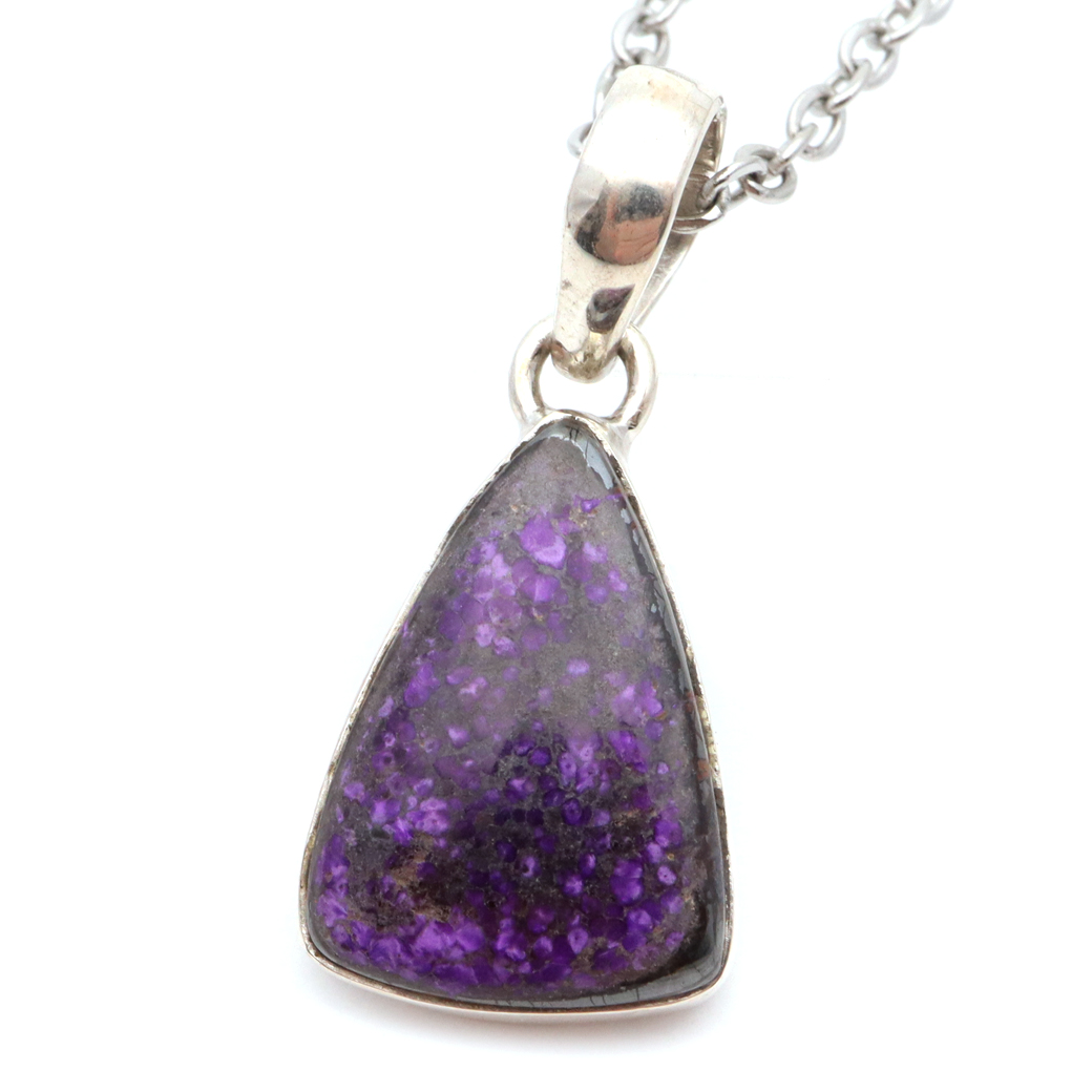 スギライト ネックレス 天然石 ペンダント 1点もの 南アフリカ産 Silver925 ツーソン展示会商品 ステンレスチェーン付き