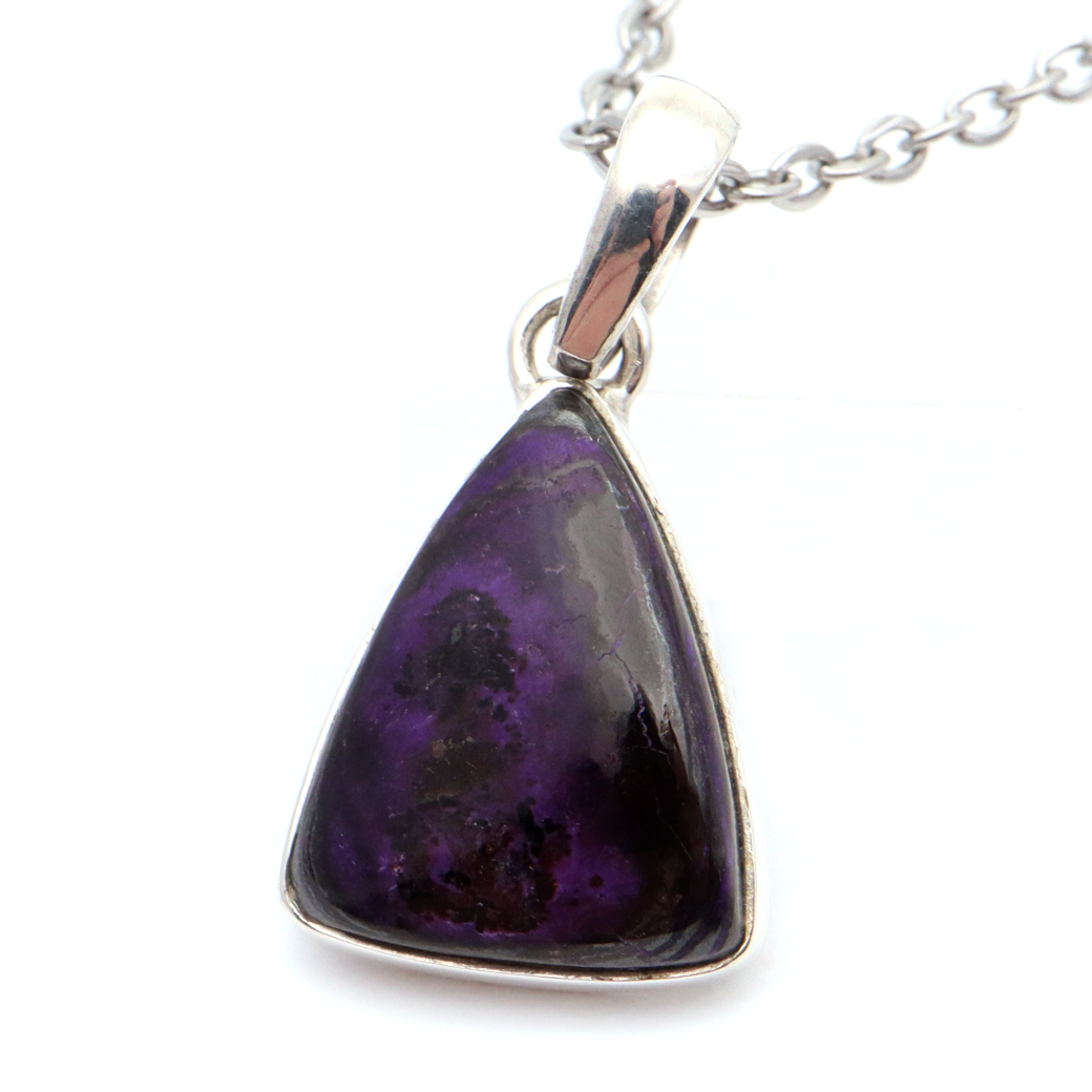 スギライト ネックレス 天然石 ペンダント 1点もの 南アフリカ産 Silver925 ツーソン展示会商品 ステンレスチェーン付き