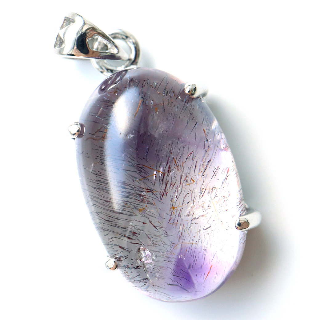 スーパーセブン ペンダント Silver925 チェーン付き 天然石 1点物