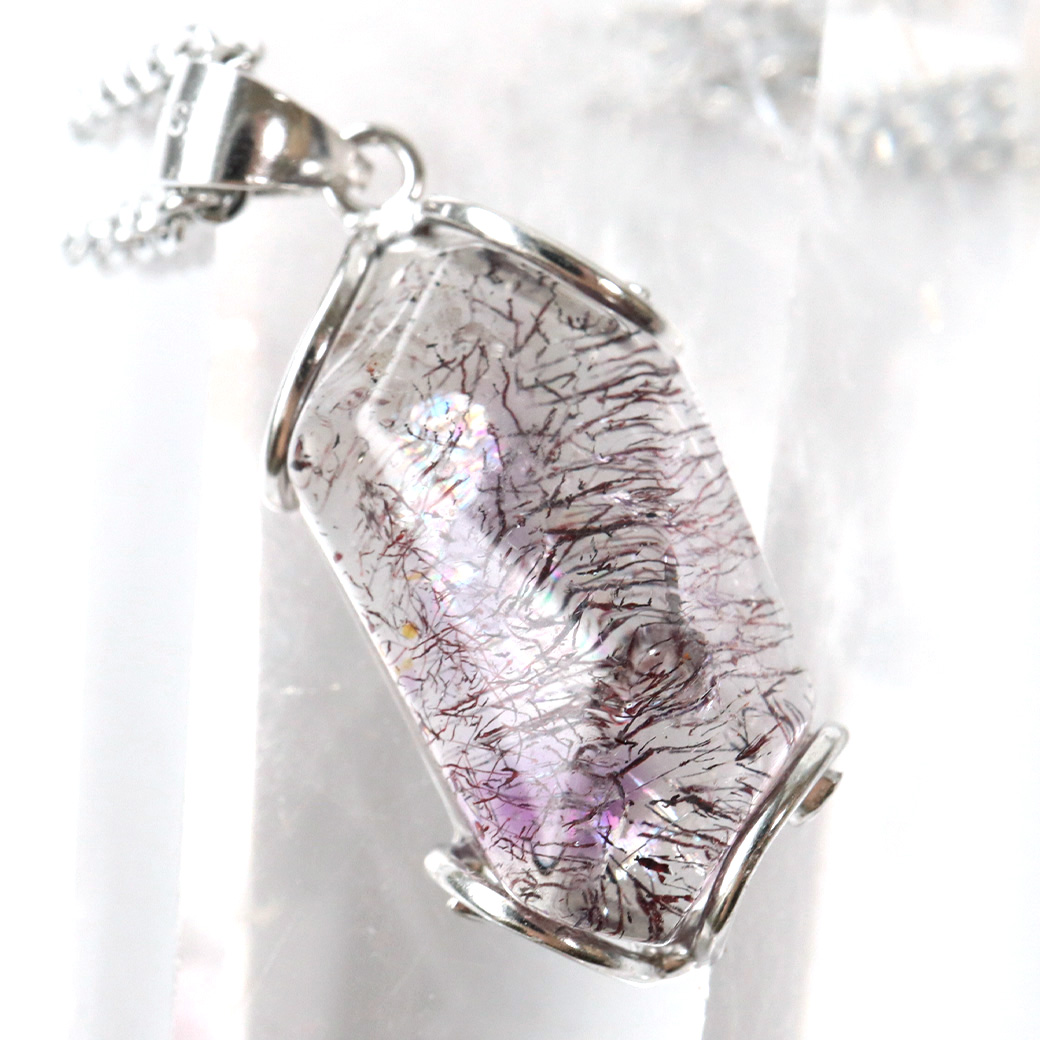 最高級 スーパーセブン ペンダント Silver925 チェーン付き 天然石 1点物