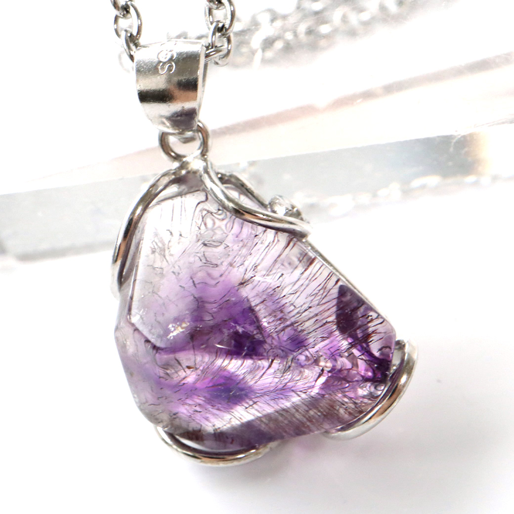 最高級 スーパーセブン ペンダント Silver925 チェーン付き 天然石 1点物