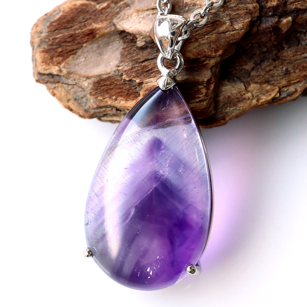 スーパーセブン ペンダント Silver925 チェーン付き 天然石 1点物