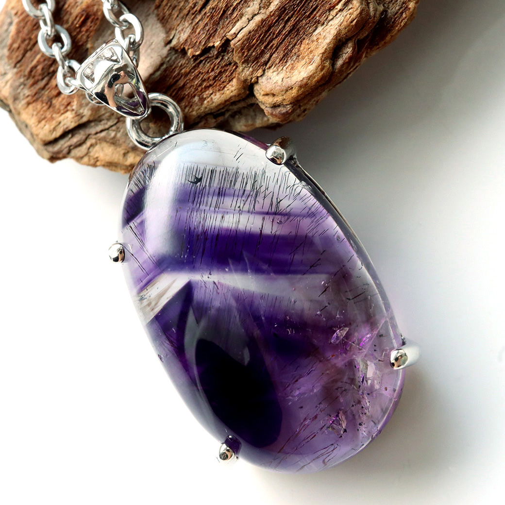 スーパーセブン ペンダント Silver925 チェーン付き 天然石 1点物