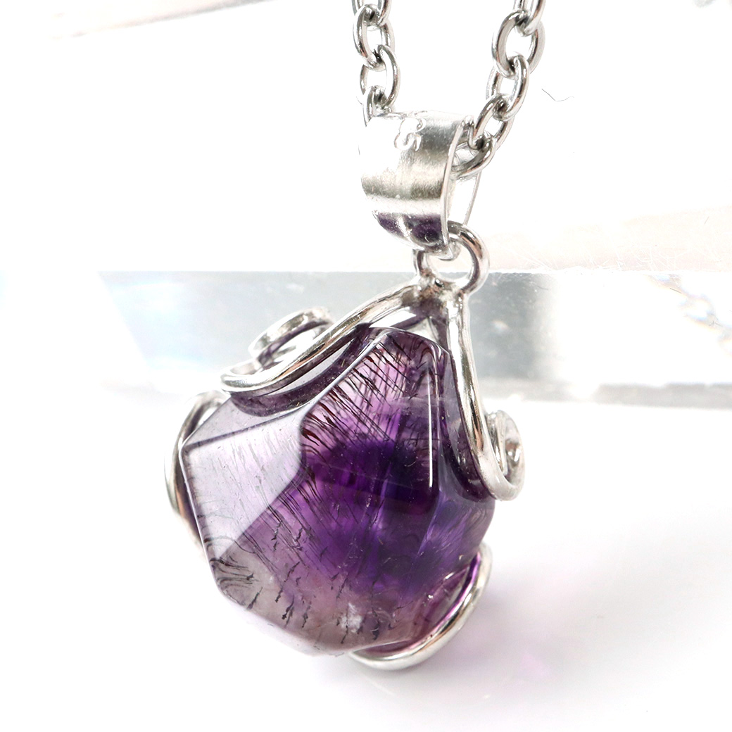 最高級 スーパーセブン ペンダント Silver925 チェーン付き 天然石 1点物