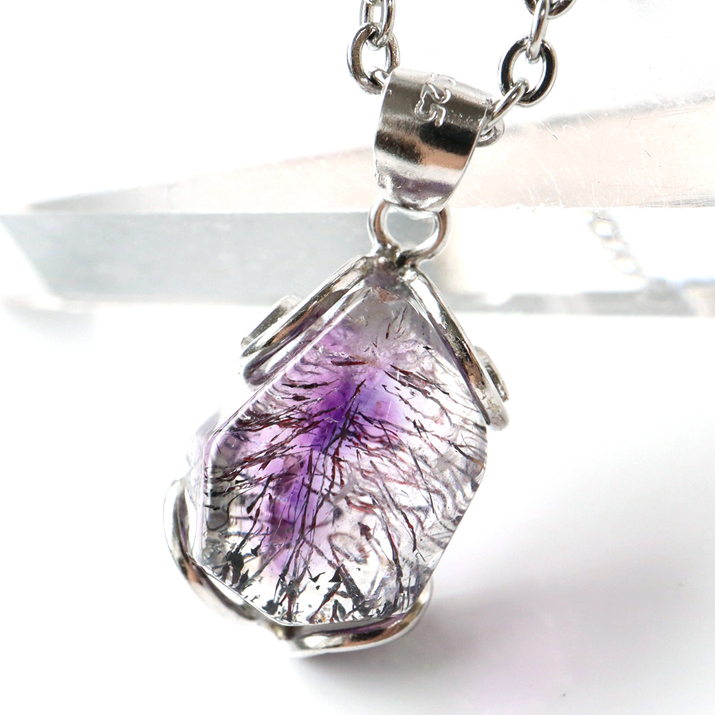 最高級 スーパーセブン ペンダント Silver925 チェーン付き 天然石 1点物