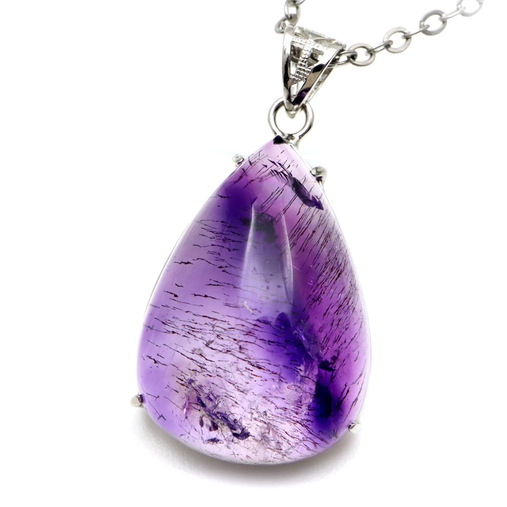 スーパーセブン ネックレス 天然石 ペンダント AAA Silver925 チェーン付き 1点物